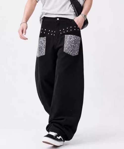 DOUBLE STEAL(ダブルスティール)の「DSヒョウ柄ポケットワイドパンツ(その他パンツ・メンズ・アイボリー/ブラック・X-LARGE/LARGE/MEDIUM/SMALL)」の6枚目の写真