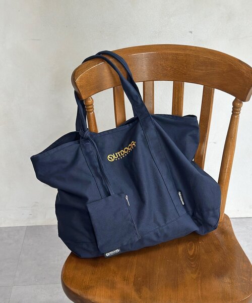 OUTDOOR PRODUCTS(アウトドアプロダクツ)の「【OUTDOOR PRODUCTS】ミニポーチ付トート(トートバッグ・メンズ・アイボリー/ネイビー/ブラウン・FREE)」の3枚目の写真