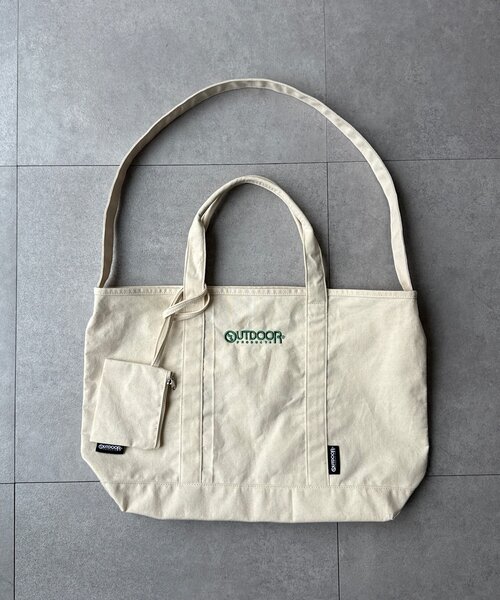 OUTDOOR PRODUCTS(アウトドアプロダクツ)の「【OUTDOOR PRODUCTS】ミニポーチ付トート(トートバッグ・メンズ・アイボリー/ネイビー/ブラウン・FREE)」の7枚目の写真