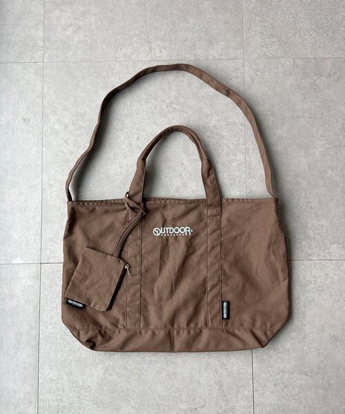 OUTDOOR PRODUCTS(アウトドアプロダクツ)の「【OUTDOOR PRODUCTS】ミニポーチ付トート(トートバッグ・メンズ・アイボリー/ネイビー/ブラウン・FREE)」の10枚目の写真