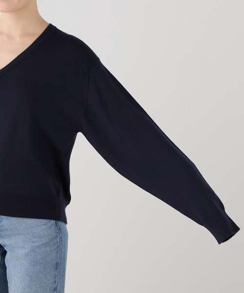 FRAMeWORK(フレームワーク)の「JOHN SMEDLEY/ジョンスメドレー ROSANNE 24G VPO(ニット/セーター・レディース・モカ/ブラウン系その他/ネイビー・FREE)」の6枚目の写真
