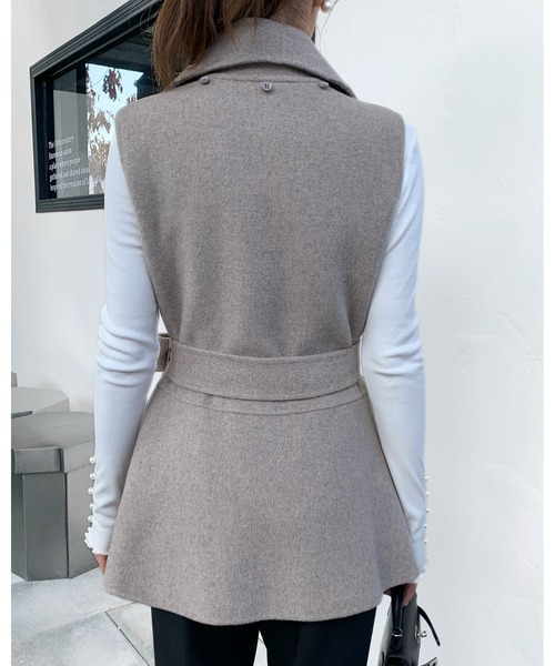 BIRTHDAY BASH（バースデイバッシュ）の「ALETTA 3WAY CAPE COAT（アレッタ3WAYケープコート）（ポンチョ・レディース・ベージュ/ブラック・FREE）」の13枚目の写真