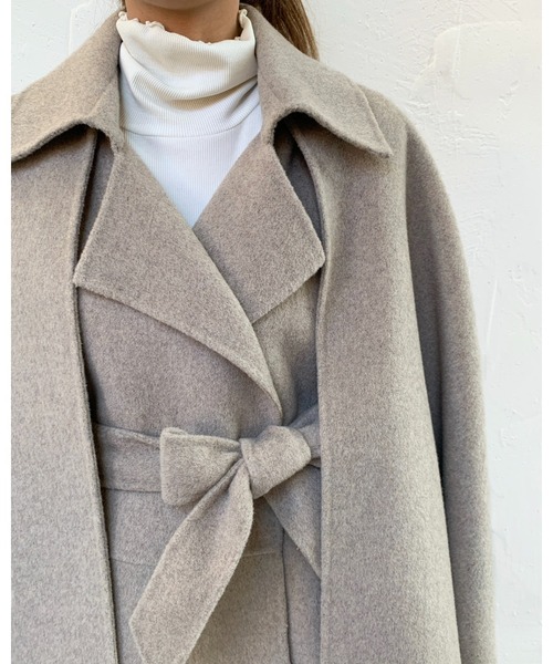 BIRTHDAY BASH（バースデイバッシュ）の「ALETTA 3WAY CAPE COAT（アレッタ3WAYケープコート）（ポンチョ・レディース・ベージュ/ブラック・FREE）」の18枚目の写真