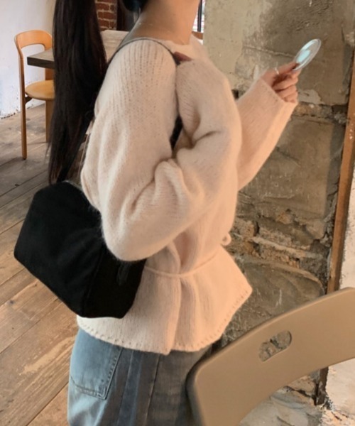 FLINEA(フリネア)の「リボンセーター(ニット/セーター・レディース・オフホワイト/ピンク・FREE)」の10枚目の写真