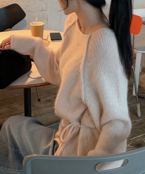 FLINEA(フリネア)の「リボンセーター(ニット/セーター・レディース・オフホワイト/ピンク・FREE)」の12枚目の写真