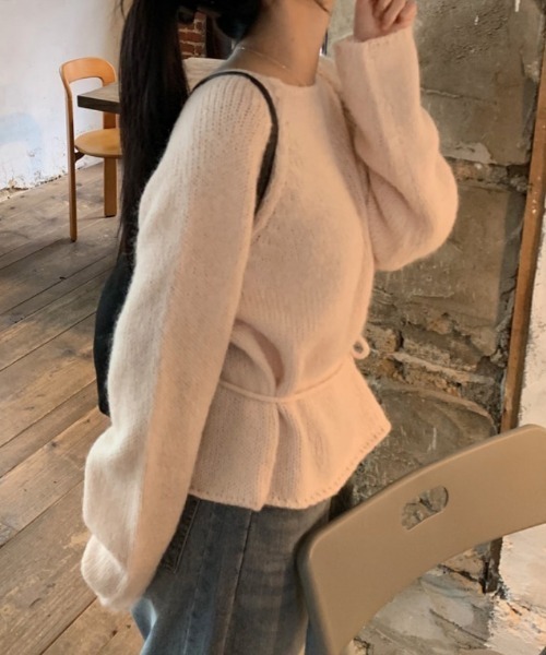 FLINEA(フリネア)の「リボンセーター(ニット/セーター・レディース・オフホワイト/ピンク・FREE)」の14枚目の写真