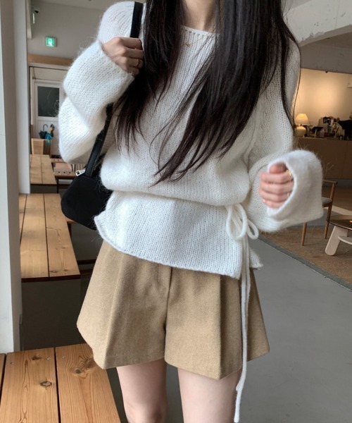 FLINEA(フリネア)の「リボンセーター(ニット/セーター・レディース・オフホワイト/ピンク・FREE)」の7枚目の写真