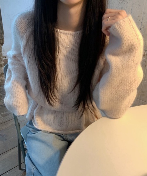 FLINEA(フリネア)の「リボンセーター(ニット/セーター・レディース・オフホワイト/ピンク・FREE)」の16枚目の写真