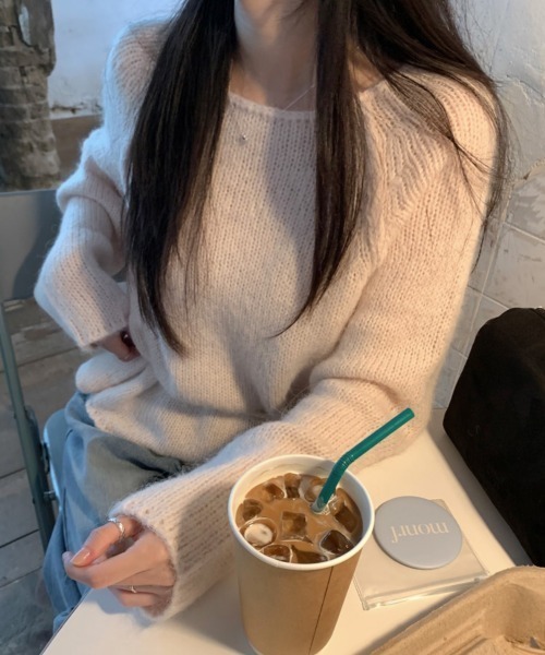 FLINEA(フリネア)の「リボンセーター(ニット/セーター・レディース・オフホワイト/ピンク・FREE)」の17枚目の写真