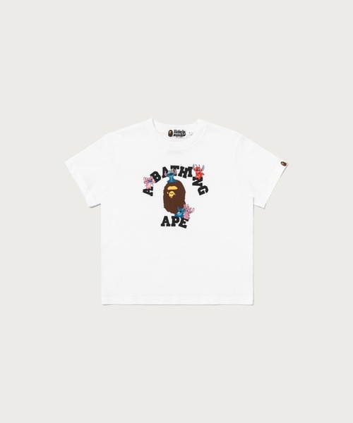 BAPE KIDS スヌーピー コラボ Tシャツ ② BAPE X DISNEY STITCH AND FRIENDS COLLEGE MINI TEE（Tシャツ