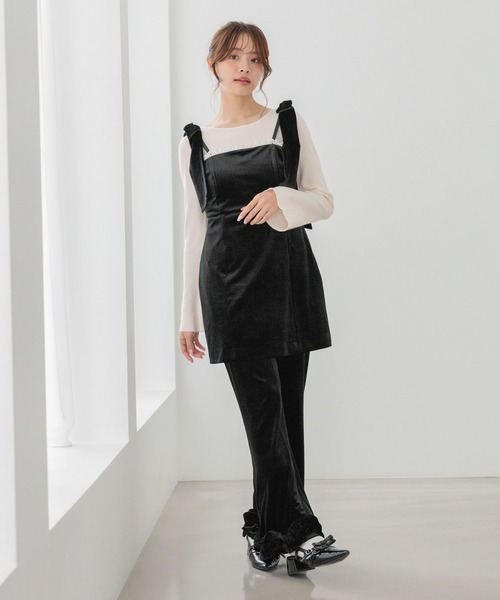 2WAYベロアキャミミニワンピース 1094817（ワンピース）｜Heather