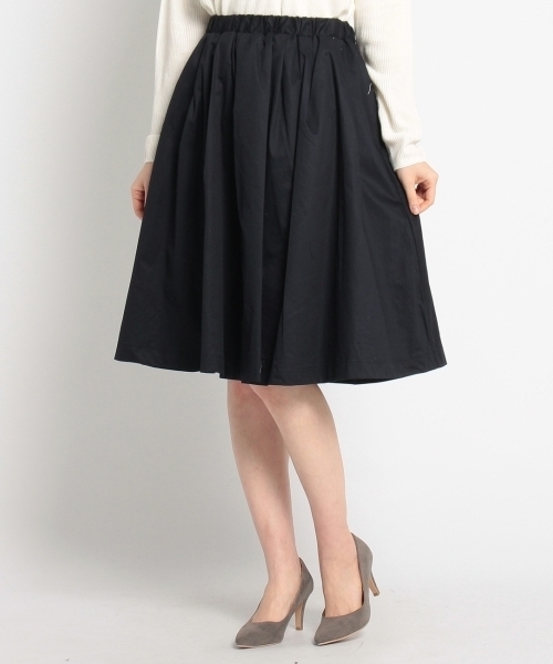 HusHusH(ハッシュアッシュ)の「ツイルミディ丈フレアスカート(スカート・レディース・グリーン/ブルー・03/02)」の3枚目の写真