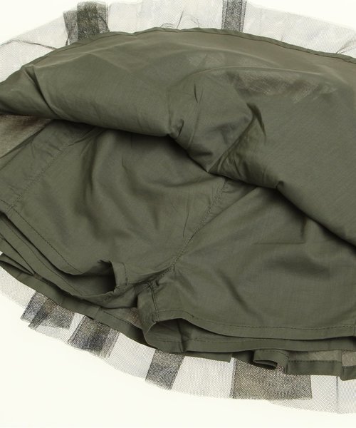 Boomy Roomy(ブーミィルーミィ)の「3色3柄チュールスカパン(スカート・キッズ・カーキ/オフホワイト・150/140/100/120/130/110)」の3枚目の写真