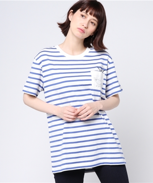 Ne-net（ネネット）の「いぬねことり T（Tシャツ/カットソー・メンズ・オフホワイト/グレー/その他4・03）」の3枚目の写真