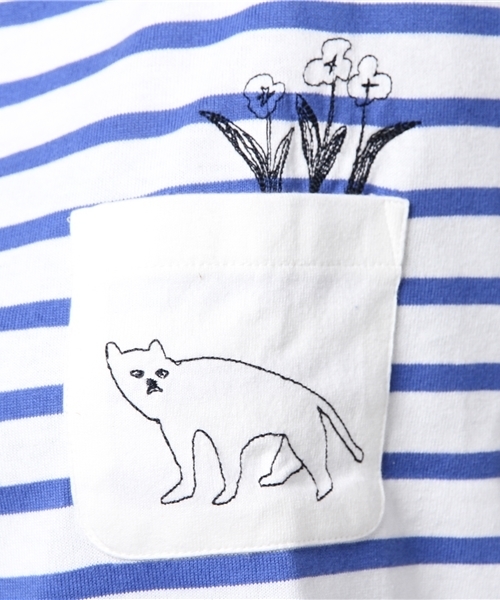 Ne-net（ネネット）の「いぬねことり T（Tシャツ/カットソー・メンズ・オフホワイト/グレー/その他4・03）」の12枚目の写真