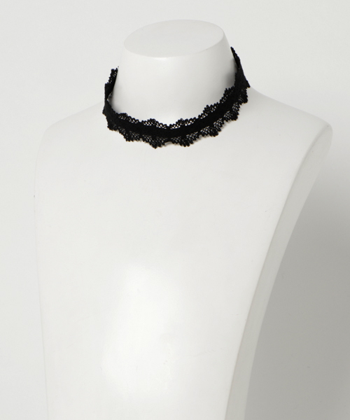 SLY（スライ）の「LACE CHOKER（チョーカー・レディース・レッド/ブラック/ネイビー・FREE）」の5枚目の写真