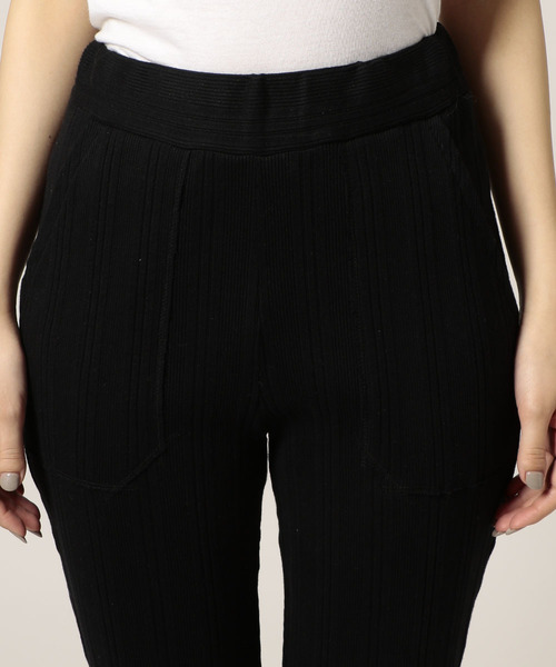 NINE(ナイン)の「ランダムリブパンツ (その他パンツ・レディース・ピンク/レッド/オフホワイト/ブラック・FREE)」の5枚目の写真