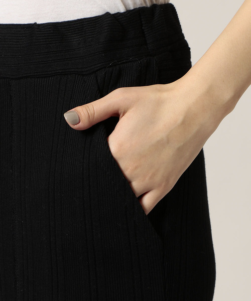 NINE(ナイン)の「ランダムリブパンツ (その他パンツ・レディース・ピンク/レッド/オフホワイト/ブラック・FREE)」の6枚目の写真