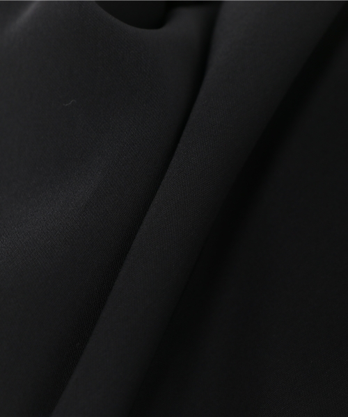 エンフォルド 透け感のあるブラックパンツ サイズ38 ENFOLD（エンフォルド）の「PEダブルクロス ワイドゴムPT（その他