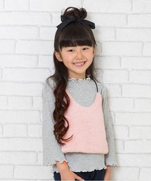 apres les cours | ファービスチェ付き長袖Tシャツ(Tシャツ/カットソー)