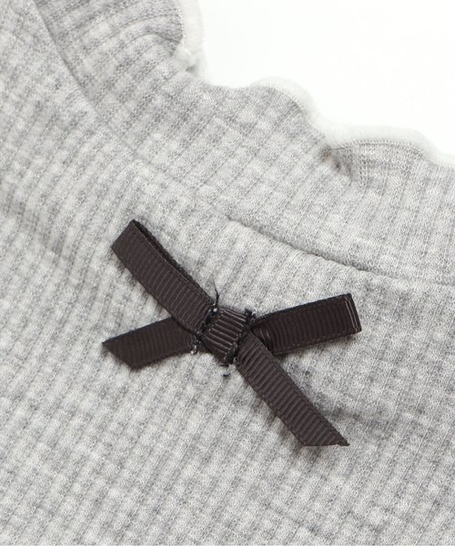 apres les cours（アプレレクール）の「ファービスチェ付き長袖Tシャツ（Tシャツ/カットソー・キッズ・ピンク/オフホワイト・100/120/110/90/130/140/80）」の8枚目の写真