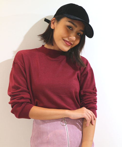 FREE'S MART（フリーズマート）の「ハイネックニット（ニット/セーター・レディース・ブラック/ボルドー/パープル/ホワイト・FREE）」の4枚目の写真