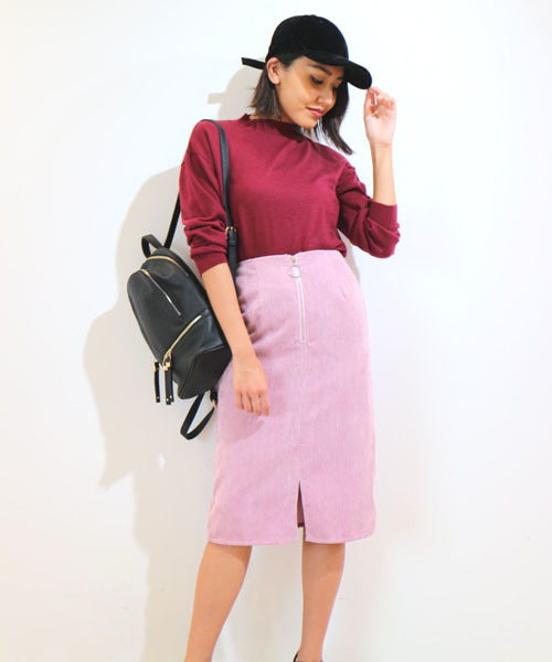 FREE'S MART（フリーズマート）の「ハイネックニット（ニット/セーター・レディース・ブラック/ボルドー/パープル/ホワイト・FREE）」の10枚目の写真