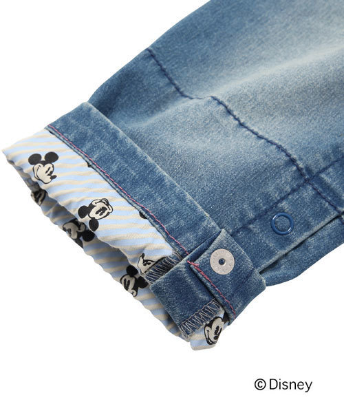 X-girl Stages（エックスガールステージス）の「MICKEY SALOPETTE (12M～3T)（デニムパンツ・キッズ・インディゴブルー/ライトブルー・12M/2T/3T）」の7枚目の写真