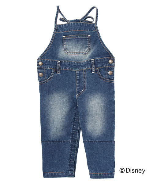 X-girl Stages（エックスガールステージス）の「MICKEY SALOPETTE (12M～3T)（デニムパンツ・キッズ・インディゴブルー/ライトブルー・12M/2T/3T）」の8枚目の写真
