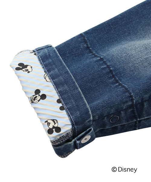 X-girl Stages（エックスガールステージス）の「MICKEY SALOPETTE (12M～3T)（デニムパンツ・キッズ・インディゴブルー/ライトブルー・12M/2T/3T）」の11枚目の写真