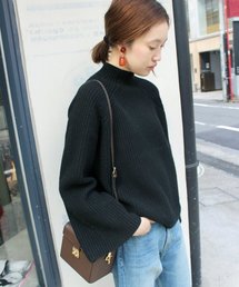 SLOBE IENA | 《WEB限定》片畦スタンドフレアスリーブニット◆(ニット/セーター)