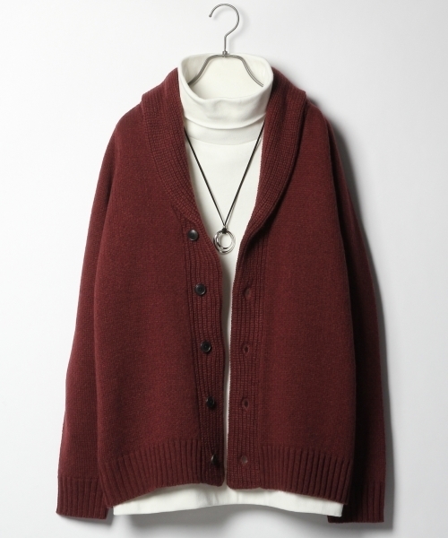 RAGEBLUE(レイジブルー)の「ショールニットカーデ/779979(カーディガン/ボレロ・メンズ・ネイビー/ワインレッド/ブラック系その他・SMALL/MEDIUM/LARGE)」の3枚目の写真