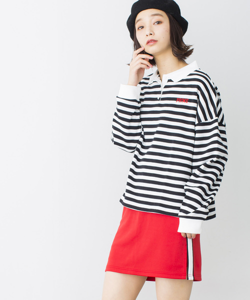 WEGO（ウィゴー）の「WEGO/サイドラインスカパン（スカート・レディース・ブラック/ネイビー/レッド/ピンク/トリコロール/レッド系その他/ブラック系その他/ホワイト・FREE）」の7枚目の写真