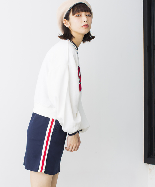 WEGO（ウィゴー）の「WEGO/サイドラインスカパン（スカート・レディース・ブラック/ネイビー/レッド/ピンク/トリコロール/レッド系その他/ブラック系その他/ホワイト・FREE）」の8枚目の写真