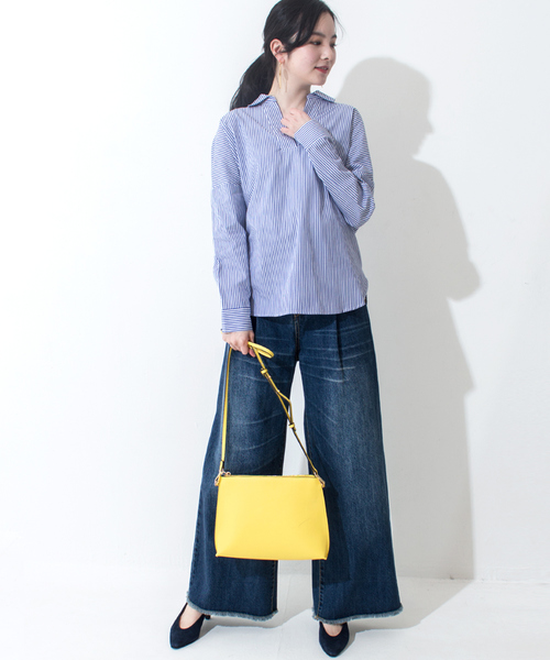 Furryrate（ファーリーレート）の「抜き衿ロングカフスシャツ		 		（シャツ/ブラウス・レディース・ストライプ/オフホワイト/チェック・FREE）」の11枚目の写真