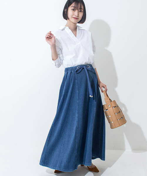 Furryrate（ファーリーレート）の「抜き衿ロングカフスシャツ		 		（シャツ/ブラウス・レディース・ストライプ/オフホワイト/チェック・FREE）」の10枚目の写真