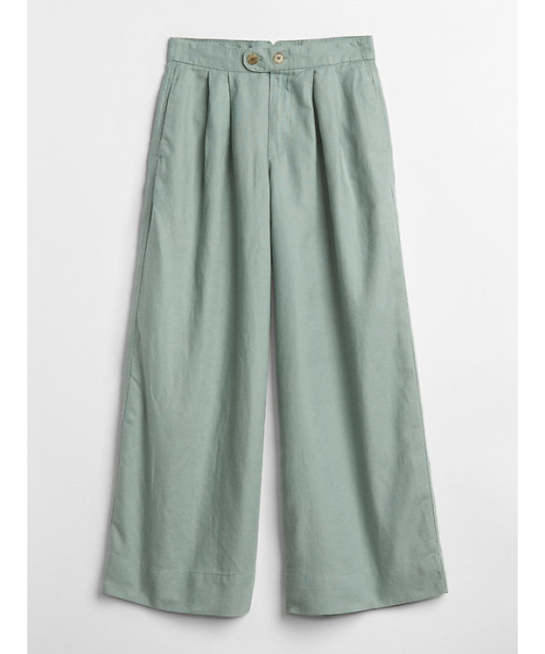 GAP（ギャップ）の「Gap ハイライズ ワイドレッグパンツ（リネンコットン）（その他パンツ・レディース・オリーブ/ホワイト・6/8/4/0/2）」の3枚目の写真