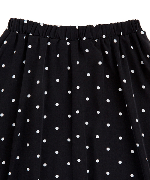 PUNYUS（プニュズ）の「ドットロングスカート（スカート・レディース・ブラック/ピンク・1/4/2/3）」の4枚目の写真