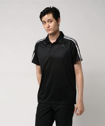 adidas | アディダス 機能ポロシャツ D2Mトレーニング３ストライプ BP7224(ポロシャツ)