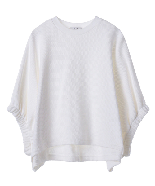 CLANE（クラネ）の「CROPED BALLOON TOPS（Tシャツ/カットソー・レディース・ブラック/ホワイト/グレー・1/2）」の2枚目の写真