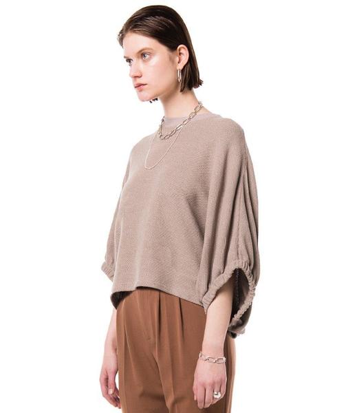 CLANE（クラネ）の「CROPED BALLOON TOPS（Tシャツ/カットソー・レディース・ブラック/ホワイト/グレー・1/2）」の5枚目の写真