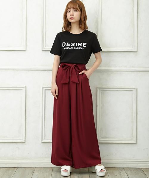 INGNI（イング）の「サッシュ付ツイルワイド／パンツ（その他パンツ・レディース・ブラウン/カーキ/キャメル/マスタード/ボルドー/ブラック・MEDIUM）」の6枚目の写真