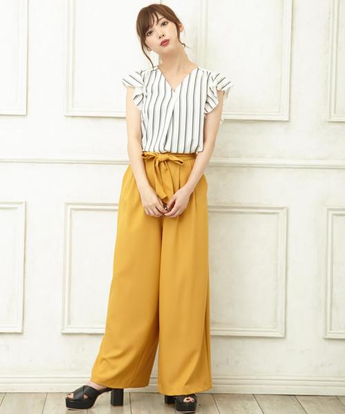 INGNI（イング）の「サッシュ付ツイルワイド／パンツ（その他パンツ・レディース・ブラウン/カーキ/キャメル/マスタード/ボルドー/ブラック・MEDIUM）」の15枚目の写真