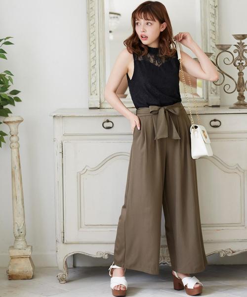 INGNI（イング）の「サッシュ付ツイルワイド／パンツ（その他パンツ・レディース・ブラウン/カーキ/キャメル/マスタード/ボルドー/ブラック・MEDIUM）」の13枚目の写真