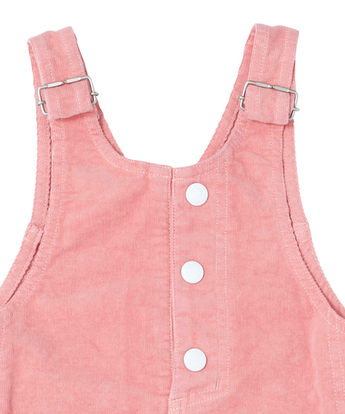 X-girl Stages（エックスガールステージス）の「CORDUROY SALOPETTE SKIRT （4T～7T）（スカート・キッズ・ネイビー/イエロー/ピンク・4T/5T/6T/7T）」の4枚目の写真