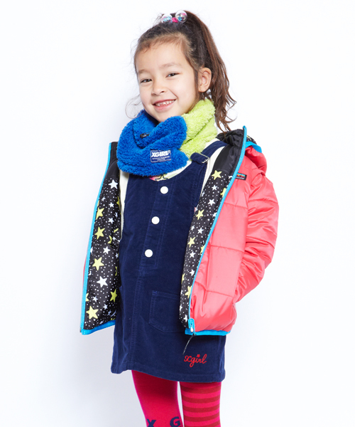 X-girl Stages（エックスガールステージス）の「CORDUROY SALOPETTE SKIRT （4T～7T）（スカート・キッズ・ネイビー/イエロー/ピンク・4T/5T/6T/7T）」の9枚目の写真