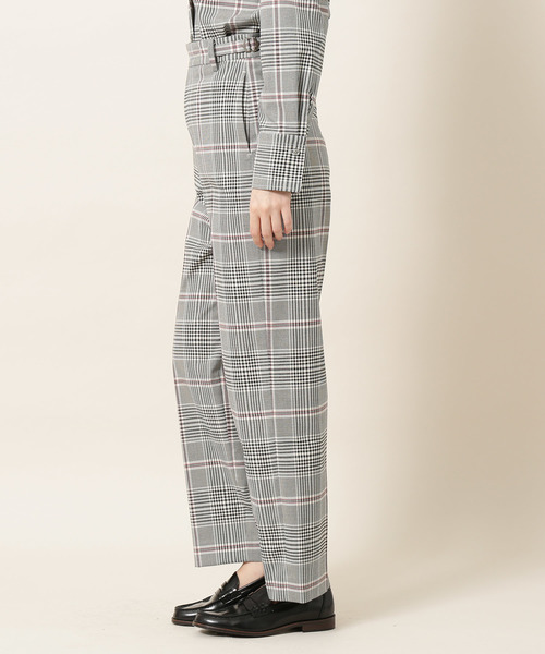 SALON adam et rope'(サロン アダム エ ロペ)の「TRグレンチェックパンツ(その他パンツ・レディース・ブラック/グレー・M/S)」の4枚目の写真
