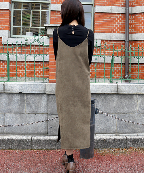 n'ee-ne（ネーネ）の「ジャンパースカート（ジャンパースカート・レディース・ブラウン/カーキ・M/L）」の7枚目の写真