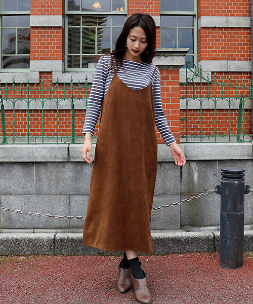 n'ee-ne（ネーネ）の「ジャンパースカート（ジャンパースカート・レディース・ブラウン/カーキ・M/L）」の11枚目の写真