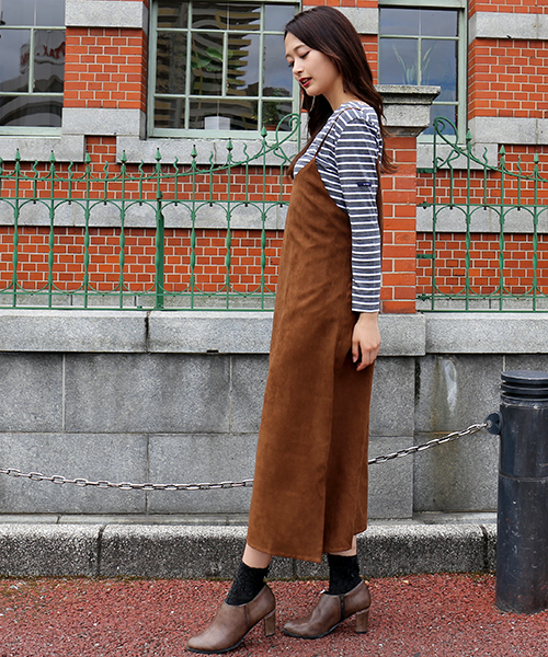 n'ee-ne（ネーネ）の「ジャンパースカート（ジャンパースカート・レディース・ブラウン/カーキ・M/L）」の13枚目の写真